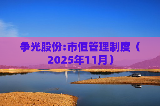 争光股份:市值管理制度（2025年11月）  第1张