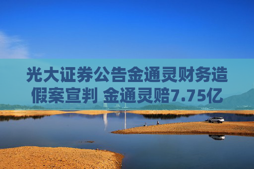 光大证券公告金通灵财务造假案宣判 金通灵赔7.75亿元
