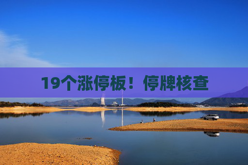 19个涨停板！停牌核查