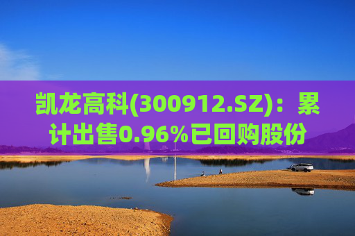 凯龙高科(300912.SZ)：累计出售0.96%已回购股份