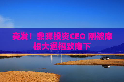 突发！鼎晖投资CEO 刚被摩根大通招致麾下