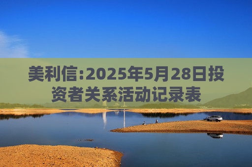 美利信:2025年5月28日投资者关系活动记录表