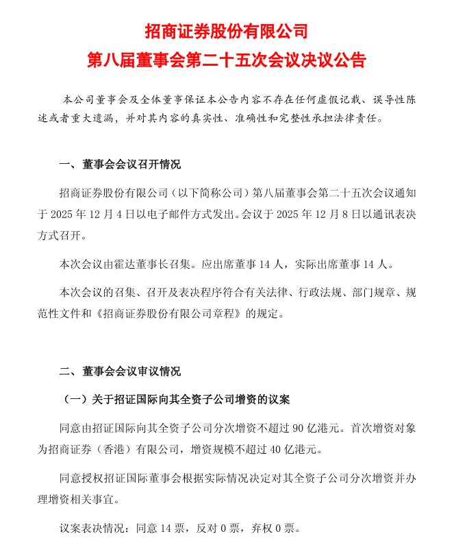 90亿港元!招证国际大手笔增资子公司,年内多家券商加码香港市场 第1张 90亿港元!招证国际大手笔增资子公司,年内多家券商加码香港市场 第1张